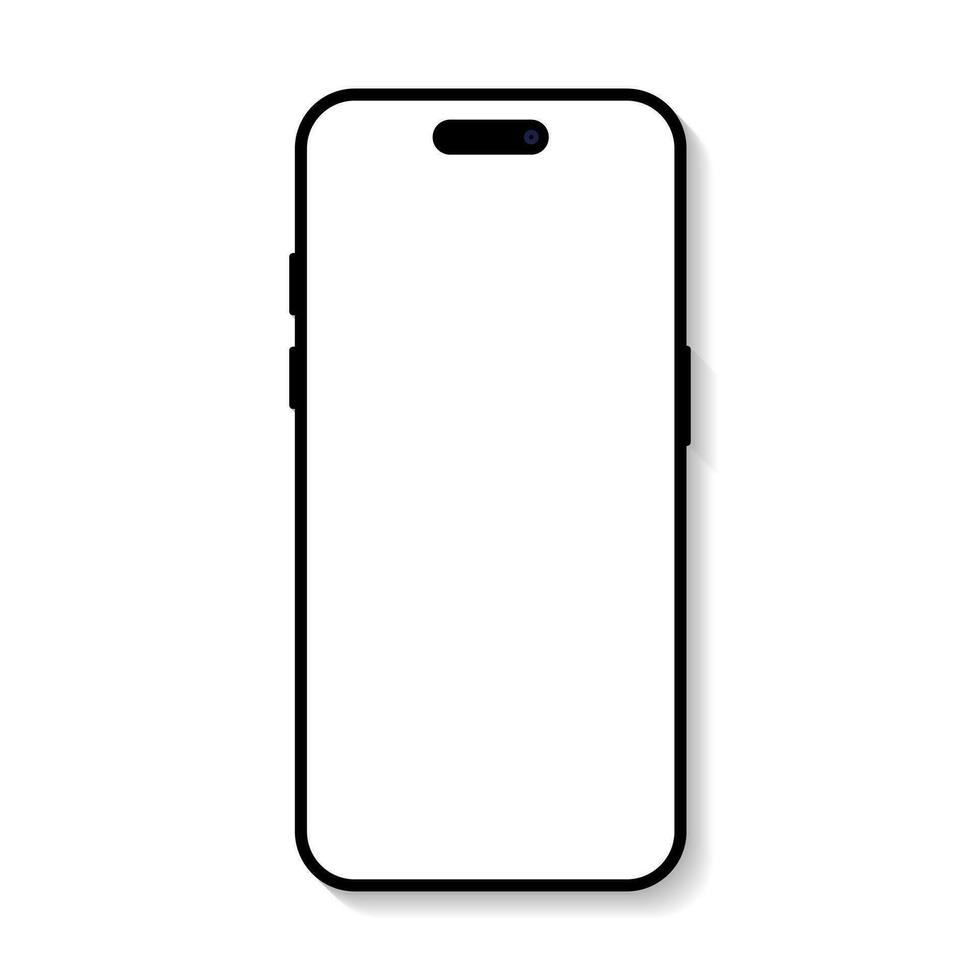 smartphone mockup icoon vector in vlak stijl. mobiel telefoon teken symbool