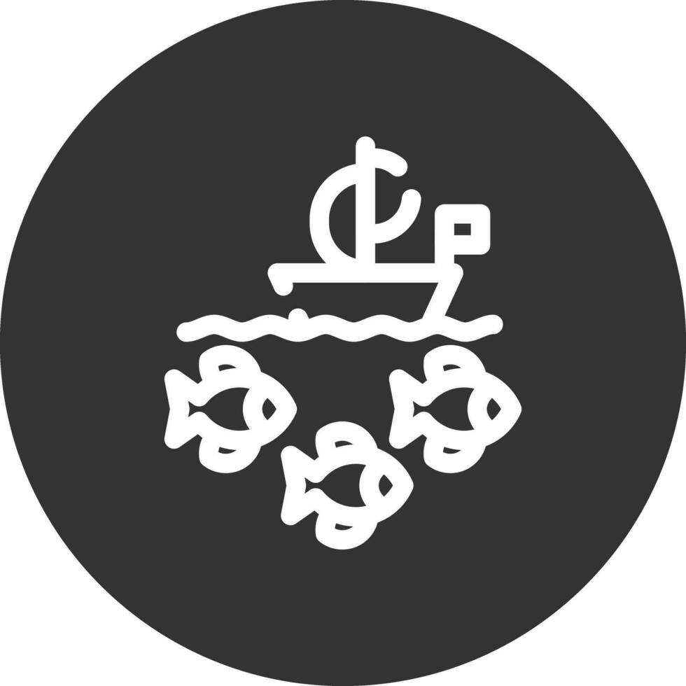 visvangst boot creatief icoon ontwerp vector