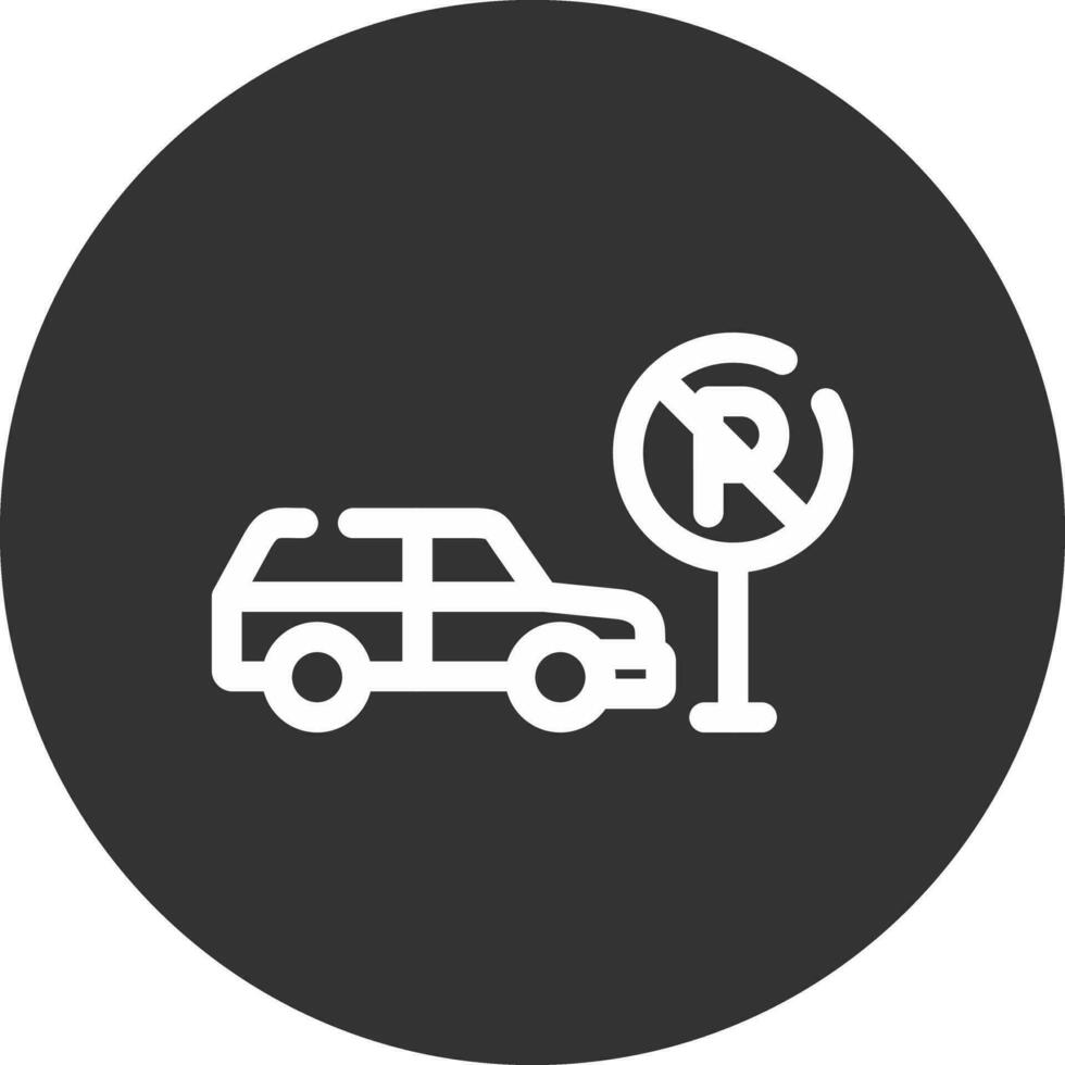 Nee parkeren creatief icoon ontwerp vector