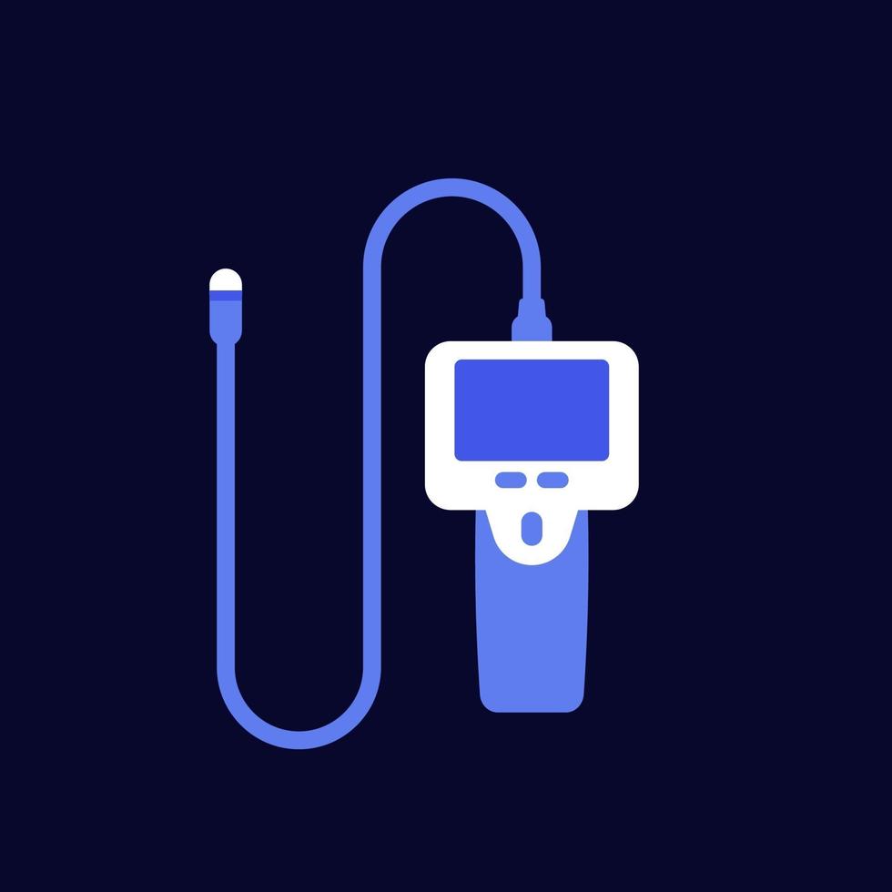 borescope, video-inspectiecamera vectorpictogram vector