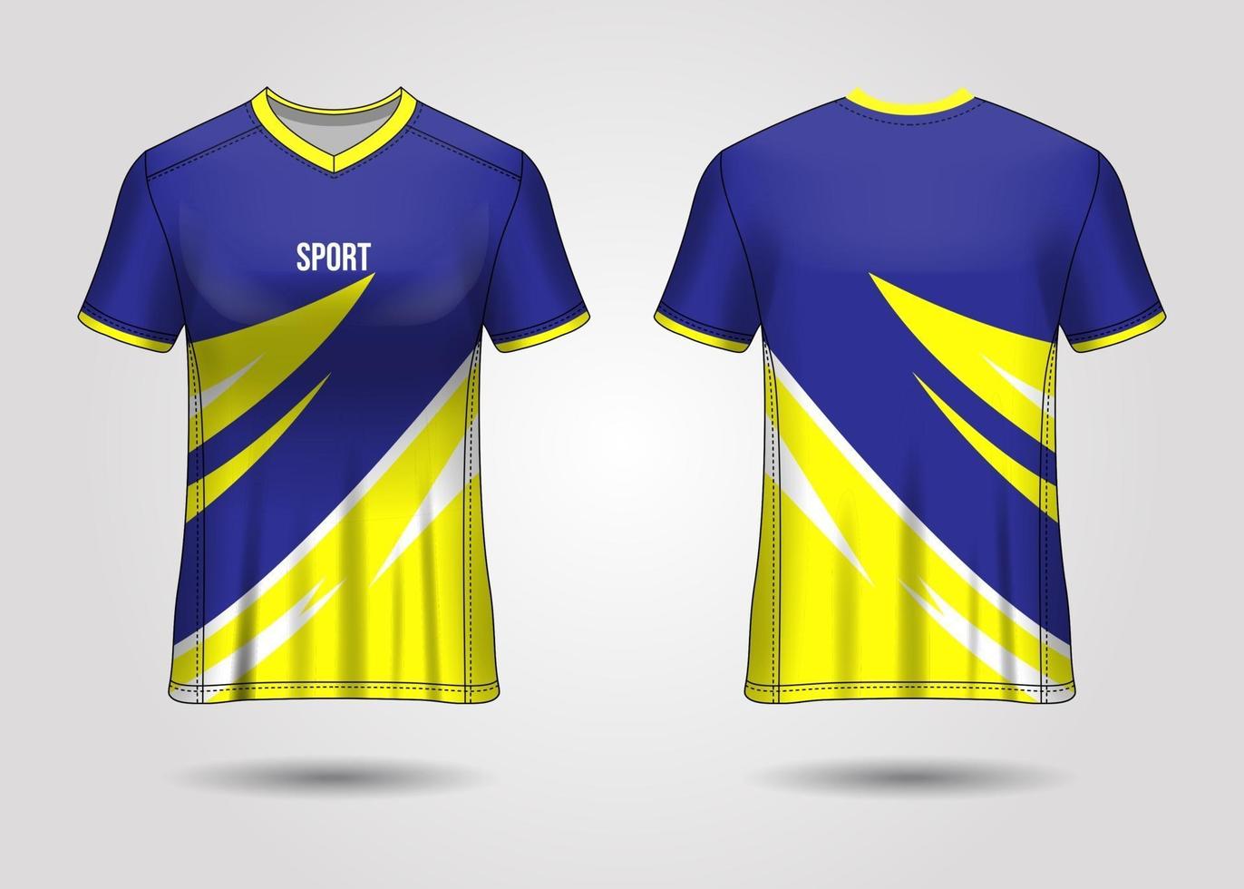 t-shirt sportontwerp. race trui. uniform voor- en achteraanzicht. vector