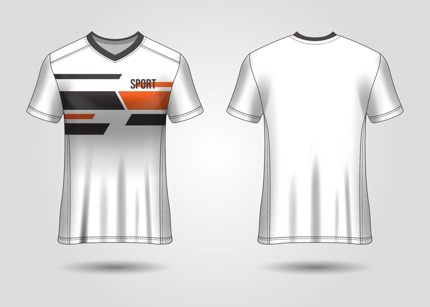 t-shirt sportontwerp. race trui. uniform voor- en achteraanzicht. vector