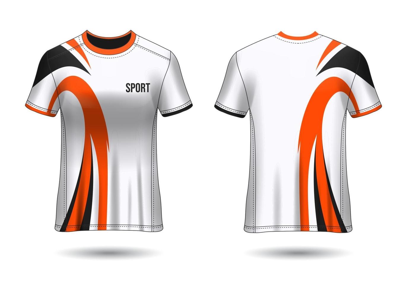 t-shirt sportontwerp. race trui. uniform voor- en achteraanzicht. vector