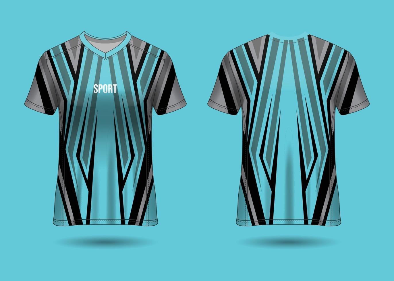 t-shirt sportontwerp. race trui. uniform voor- en achteraanzicht. vector