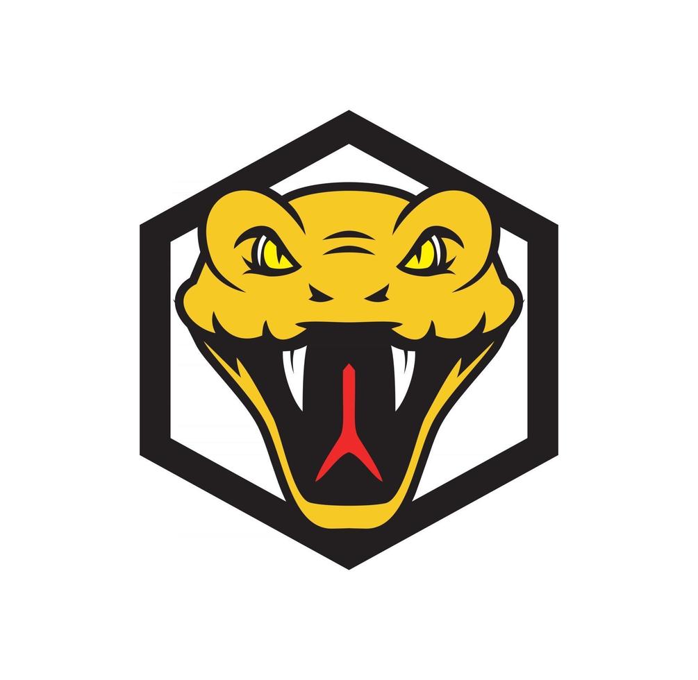 slang hoofd logo ontwerp illustratie vector