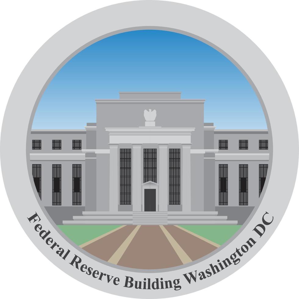Federal Reserve Building, Washington DC, Verenigde Staten. vector