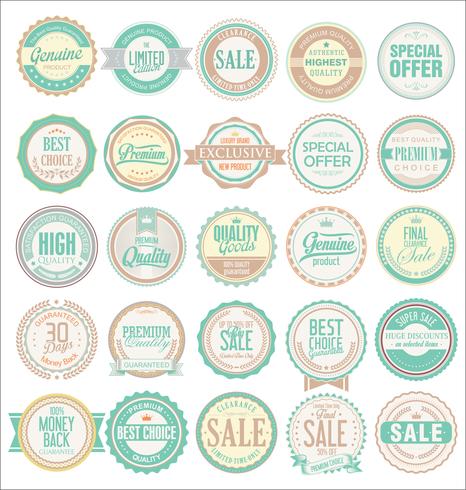 Retro vintage badges en labels-collectie vector