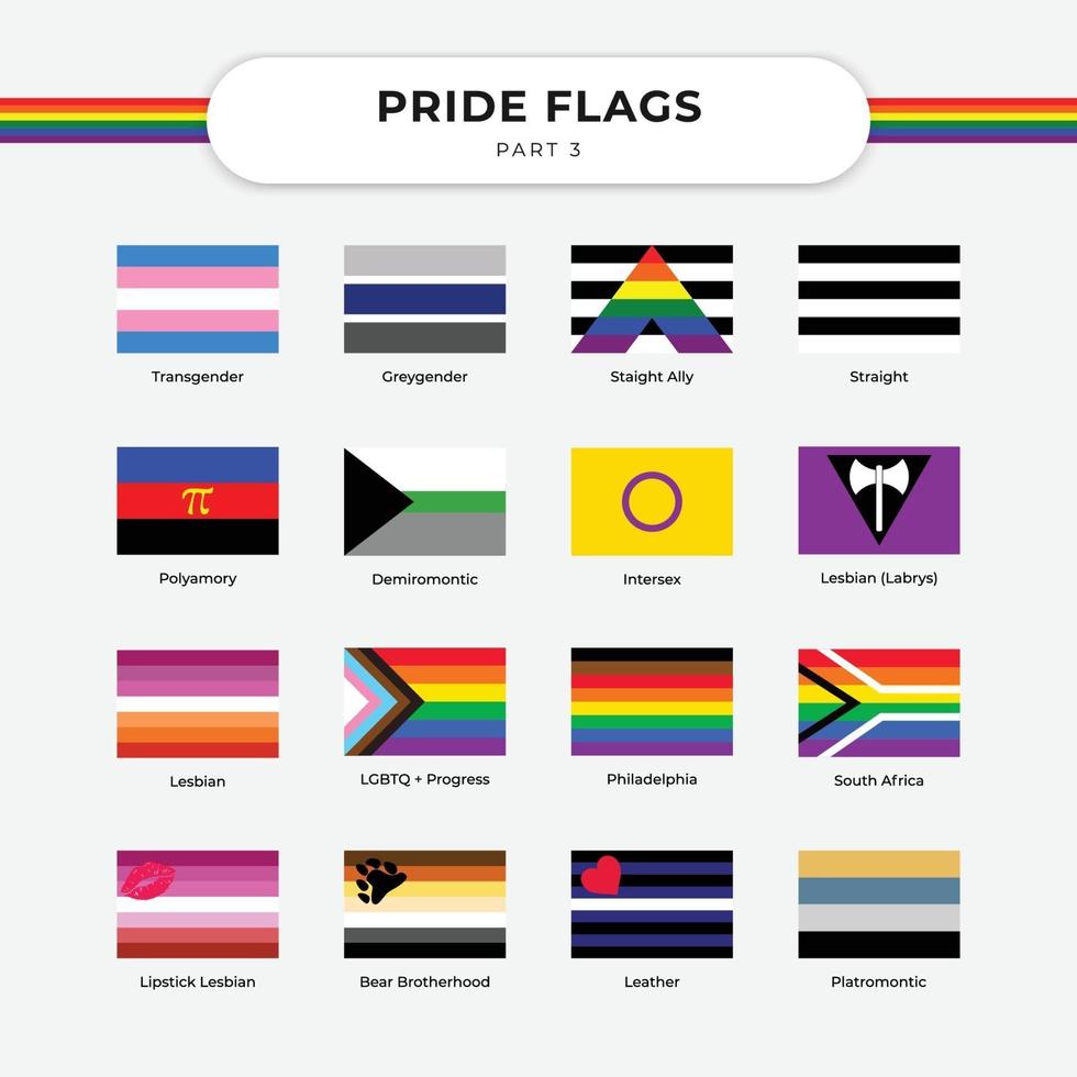 vier lgbt-vrijheid en steun met lgbt-vlag gratis vector