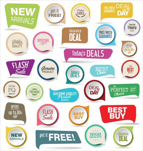 Moderne badges stickers en labels-collectie vector