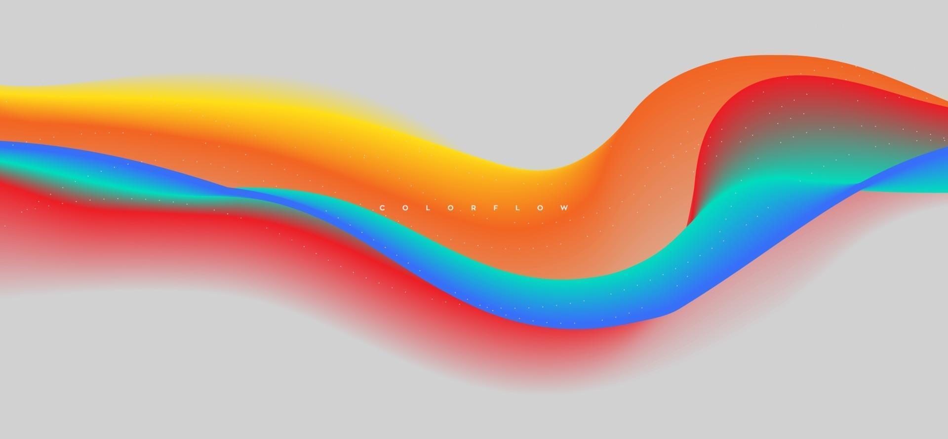 dynamische kleurrijke vloeibare golf vectorachtergrond vector