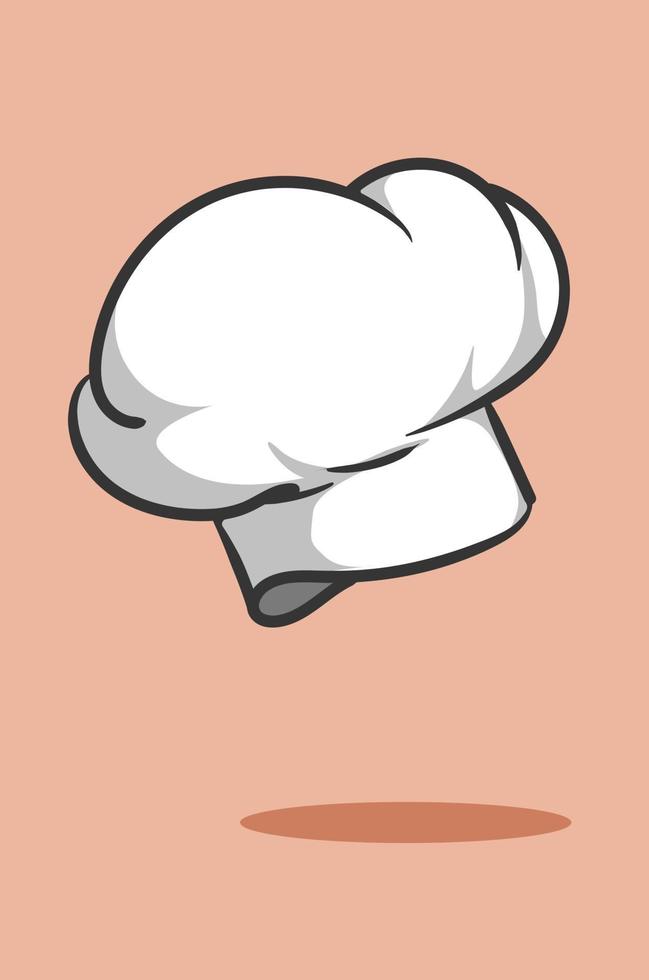 chef hoed pictogram cartoon vector