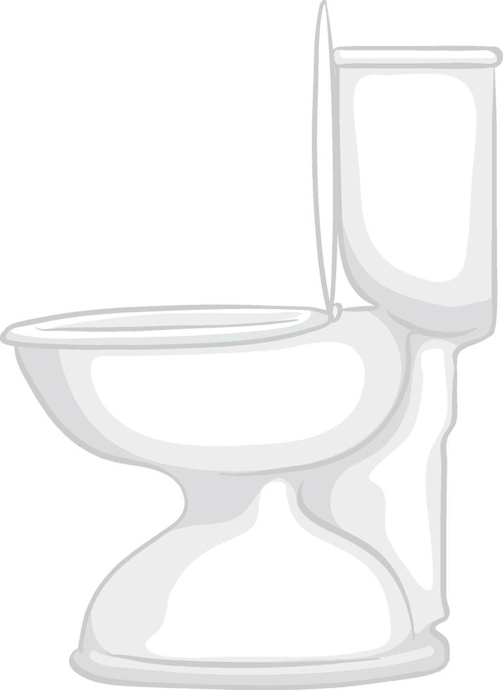 een wit toilet geïsoleerd op een witte achtergrond vector