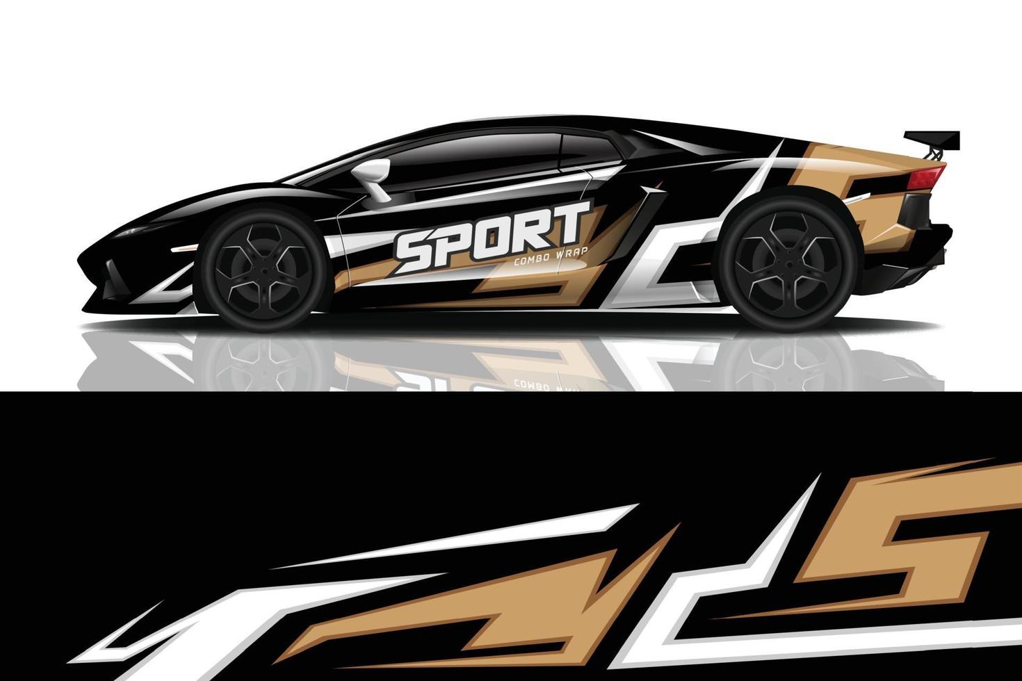 sport auto sticker wrap ontwerp vector