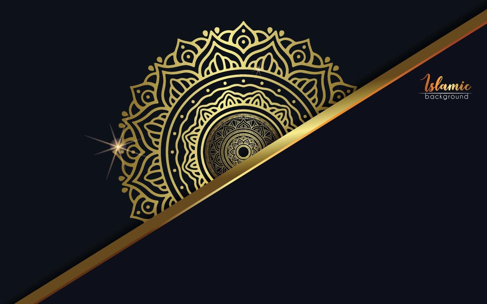 luxe mandala achtergrond met gouden arabesque gratis vector