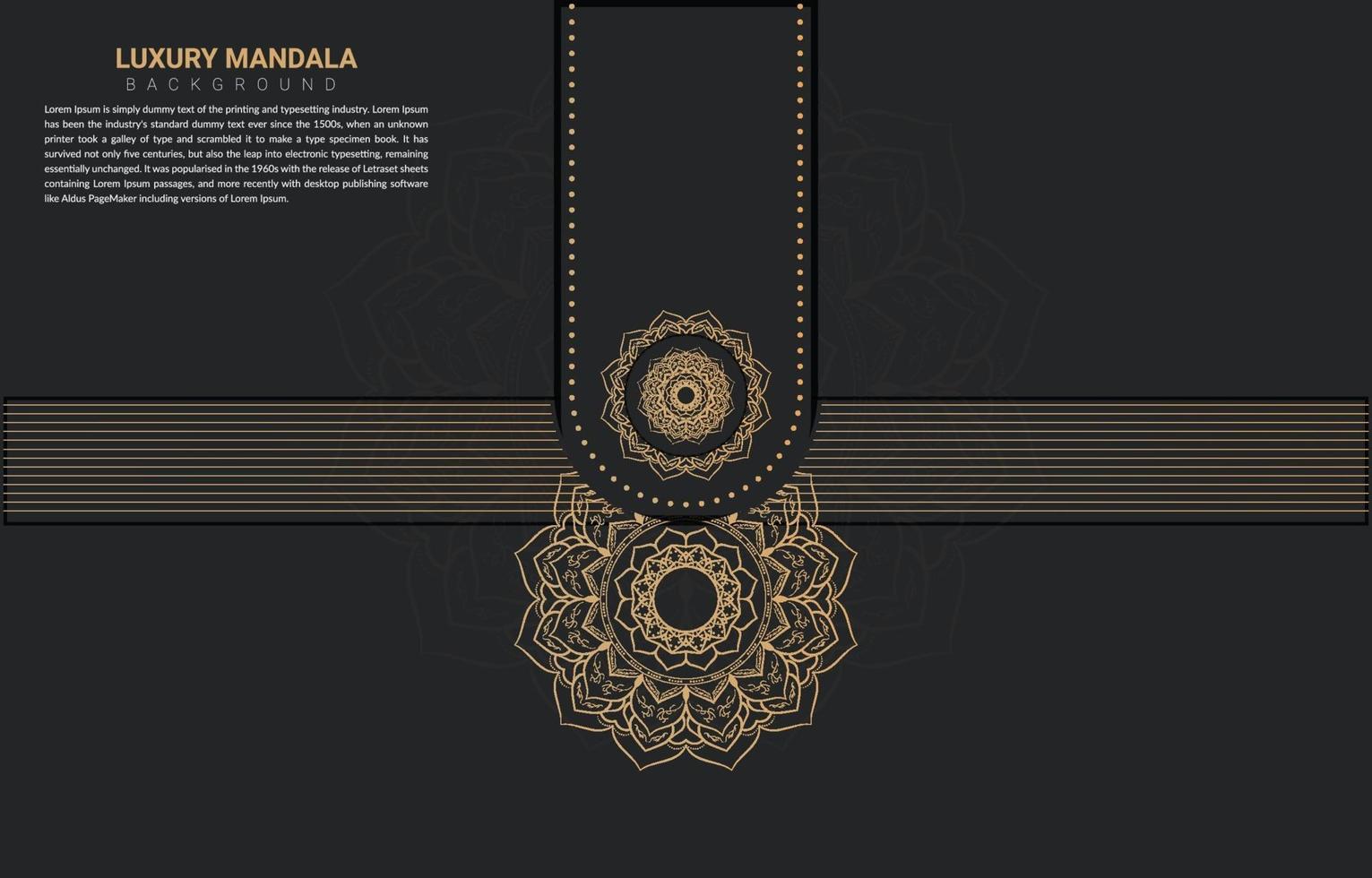 luxe mandala achtergrondontwerp. vector