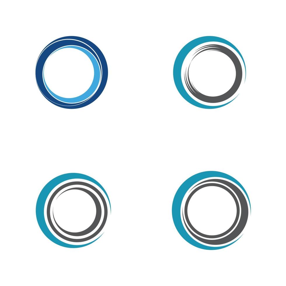 cirkel logo en symbolen sjabloon vectorillustratie vector