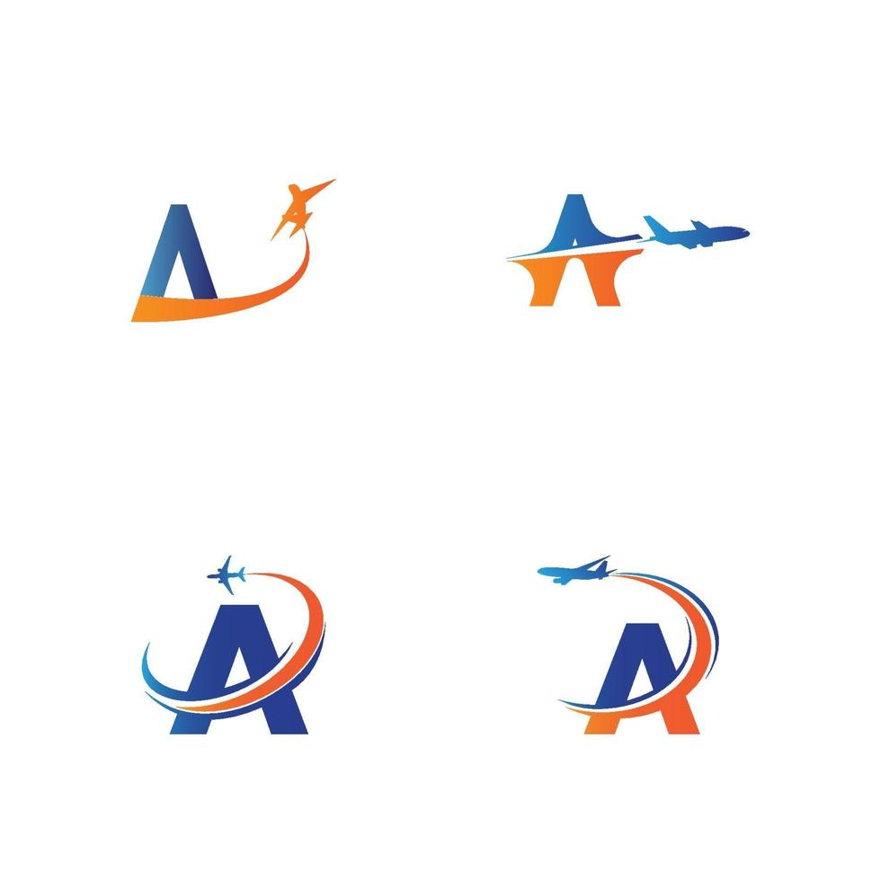 brief een vliegreizen logo ontwerpsjabloon-vector vector