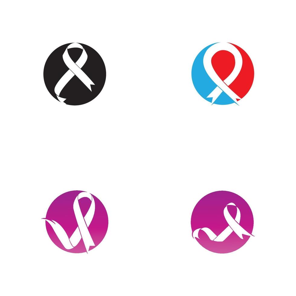 borstkanker bewustzijn, lint logo vector sjabloon-vector