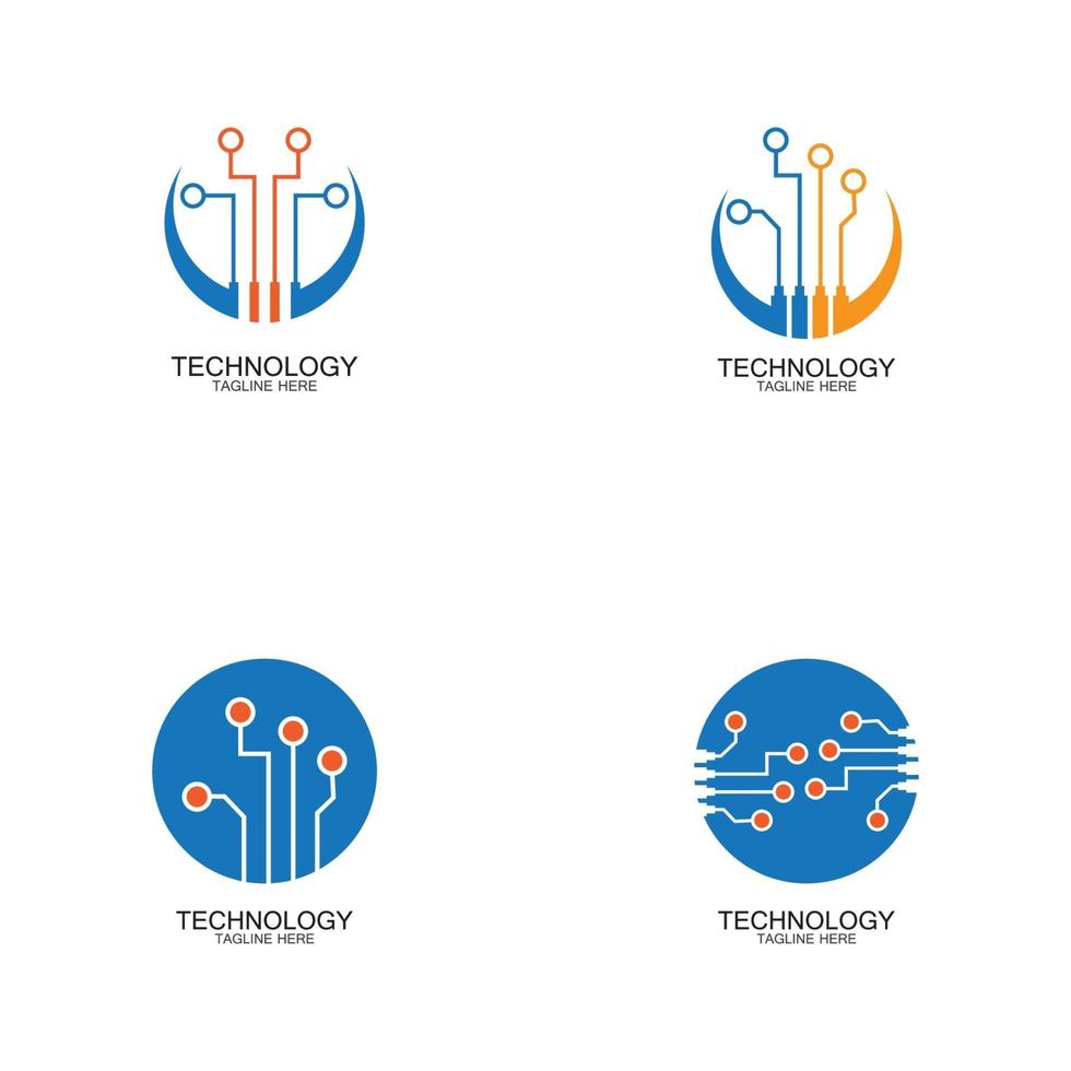circuit technologie logo vector sjabloon-vector