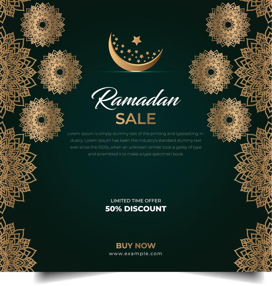 ramadan sociale media post vector. islamitische achtergrond vector