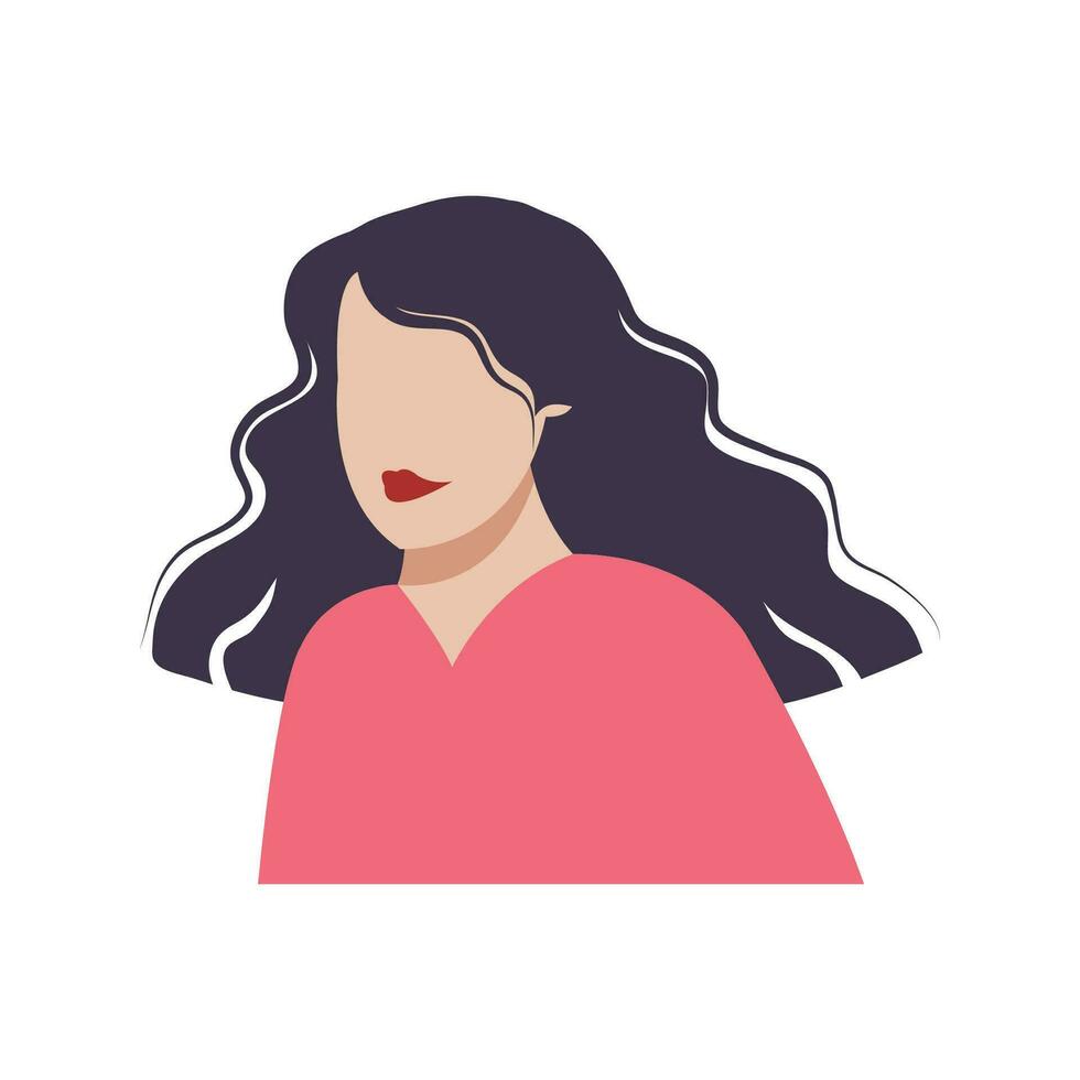 jong generatie. modern jong vrouw karakter avatar geïsoleerd Aan wit achtergrond. kleurrijk vlak vector illustratie
