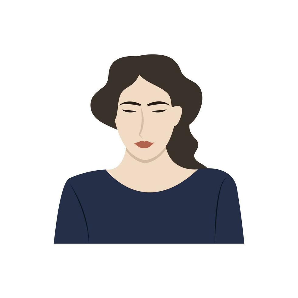 jong generatie. modern jong vrouw karakter avatar geïsoleerd Aan wit achtergrond. kleurrijk vlak vector illustratie