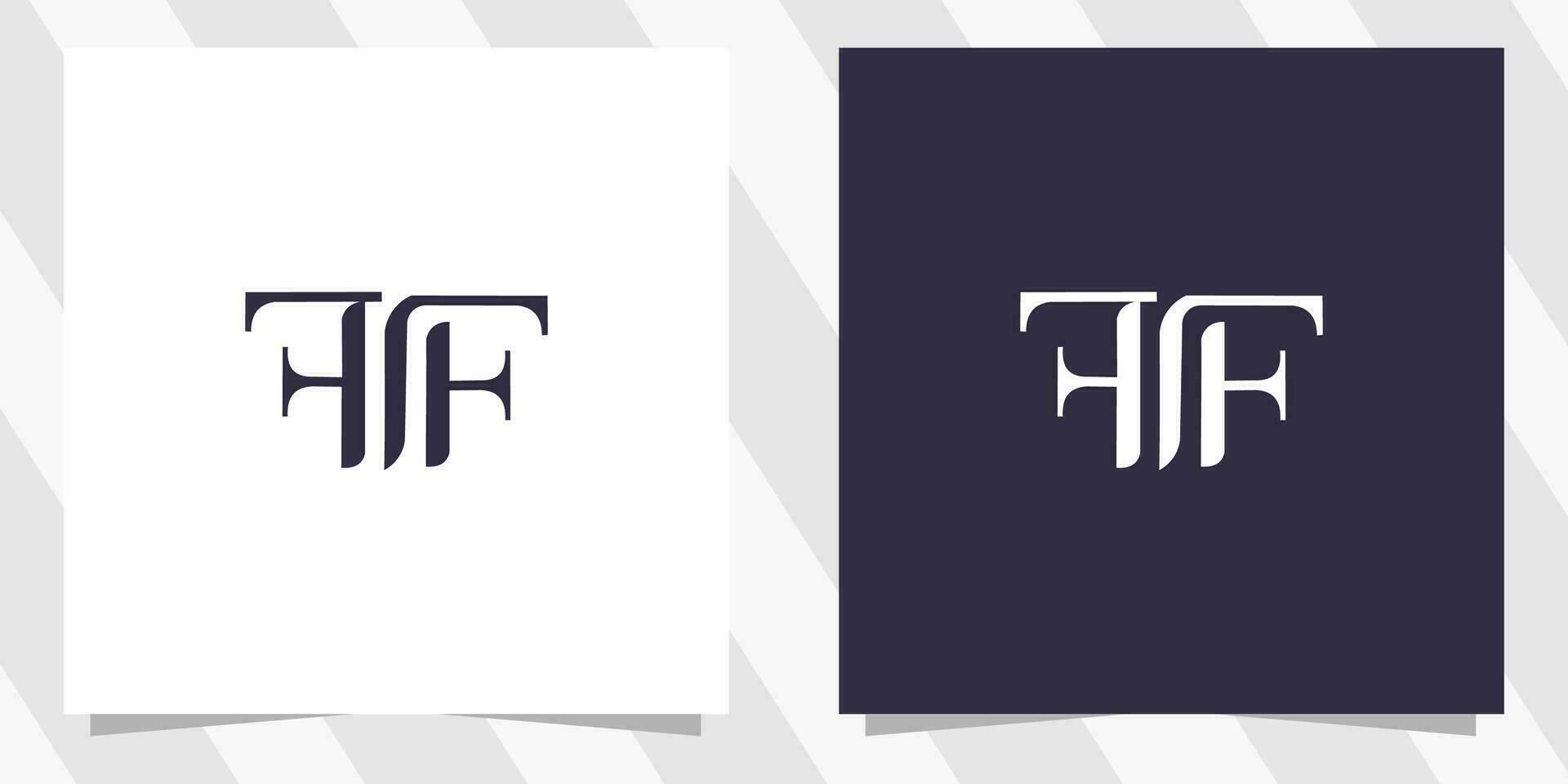 brief ff logo ontwerp vector