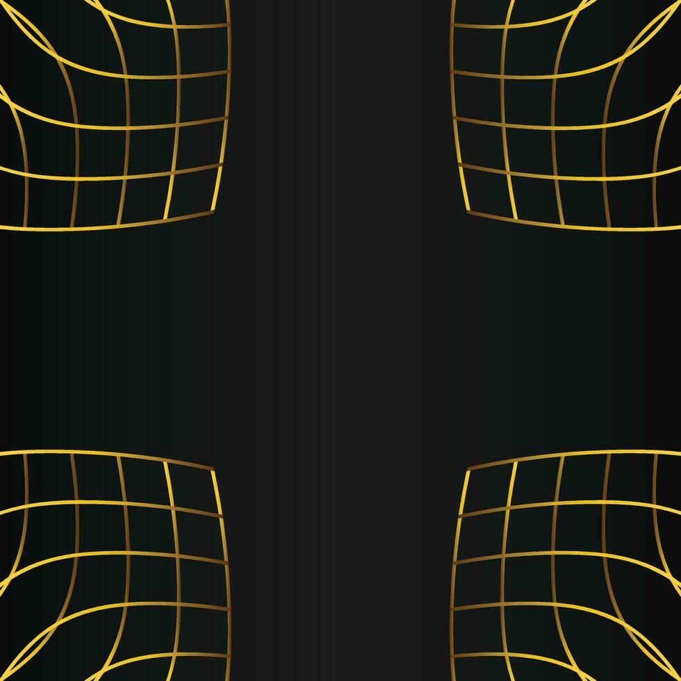 abstract goud lijn kader decoratie Aan zwart achtergrond vector