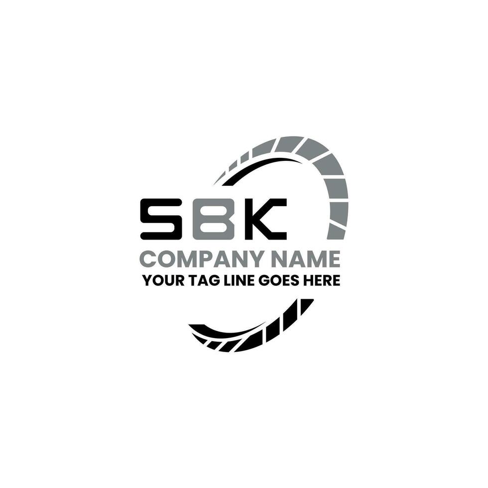 sbk brief logo vector ontwerp, sbk gemakkelijk en modern logo. sbk luxueus alfabet ontwerp