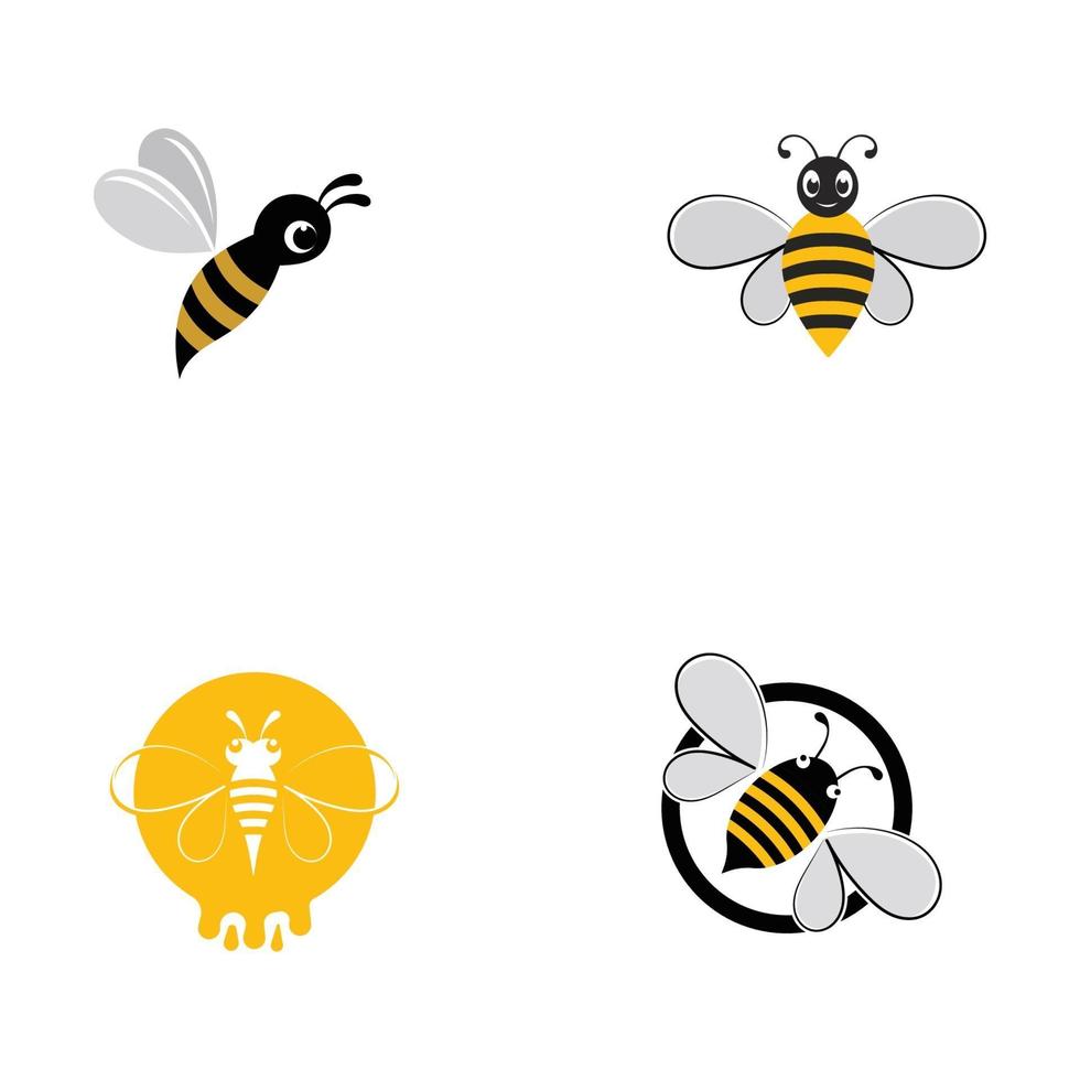 honingraat bee dier logo vector afbeelding