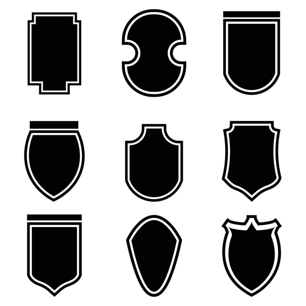 schild insigne vorm sjabloon reeks vector