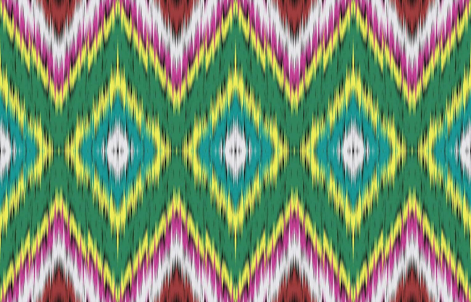 etnisch abstract ikat kunst. aztec ornament afdrukken. meetkundig etnisch patroon naadloos kleur oosters. ontwerp voor achtergrond ,gordijn, tapijt, behang, kleding, inpakken, batik, vector illustratie.