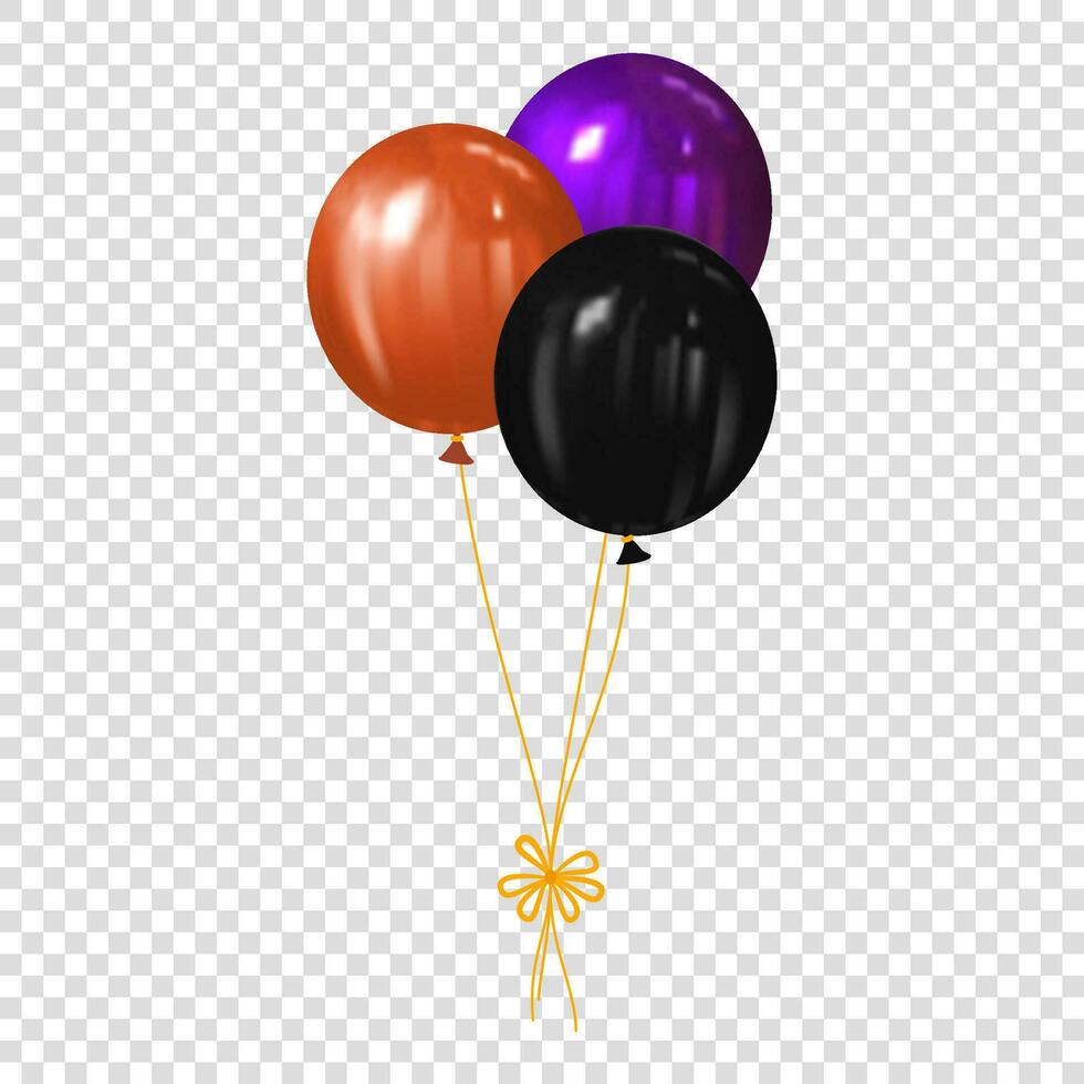 bundel ballonnen voor halloween of verjaardag partij achtergrond. vakantie decoratie concept vector