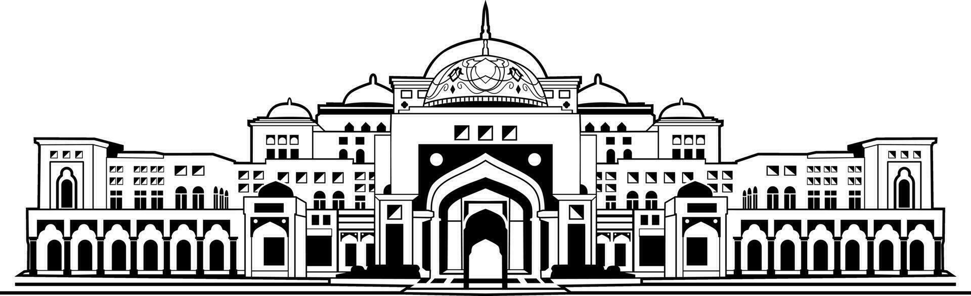 qasr al watan presidentieel paleis abu dhabi ontwerp vector kunst