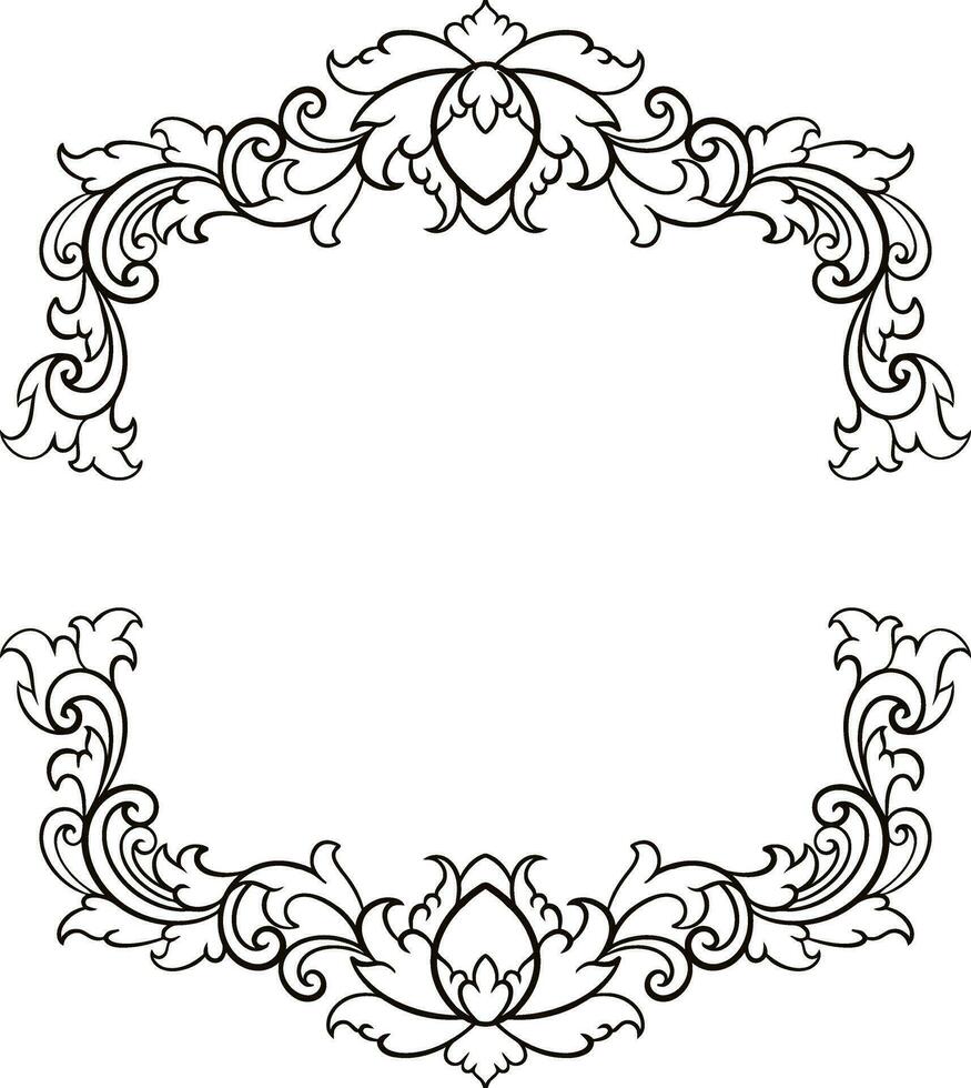 kader ornament wijnoogst klassiek element decoratie vector