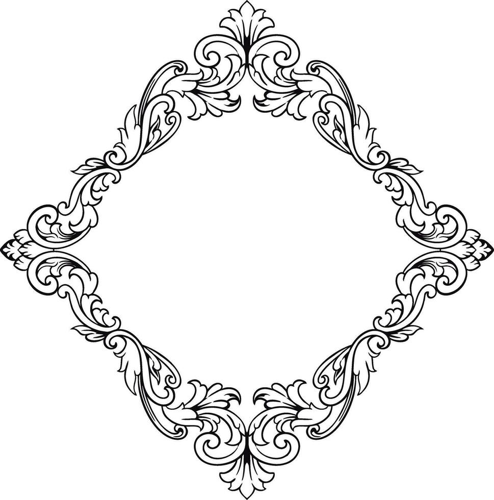 kader ornament wijnoogst klassiek element decoratie vector