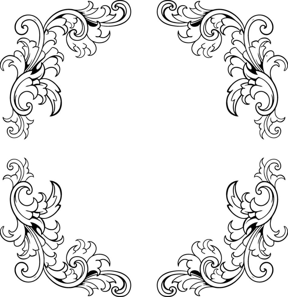 kader ornament wijnoogst klassiek element decoratie vector