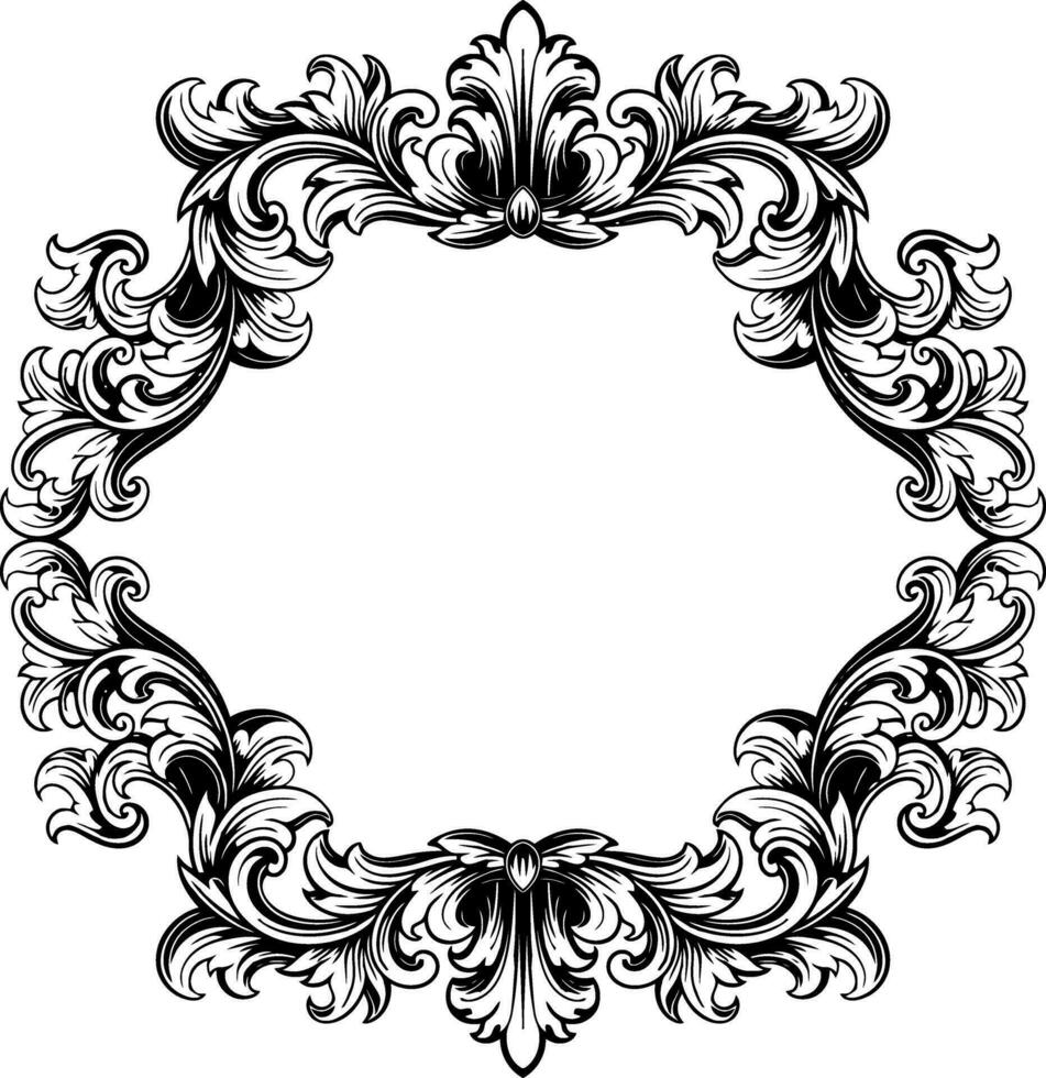 kader ornament wijnoogst klassiek element decoratie vector