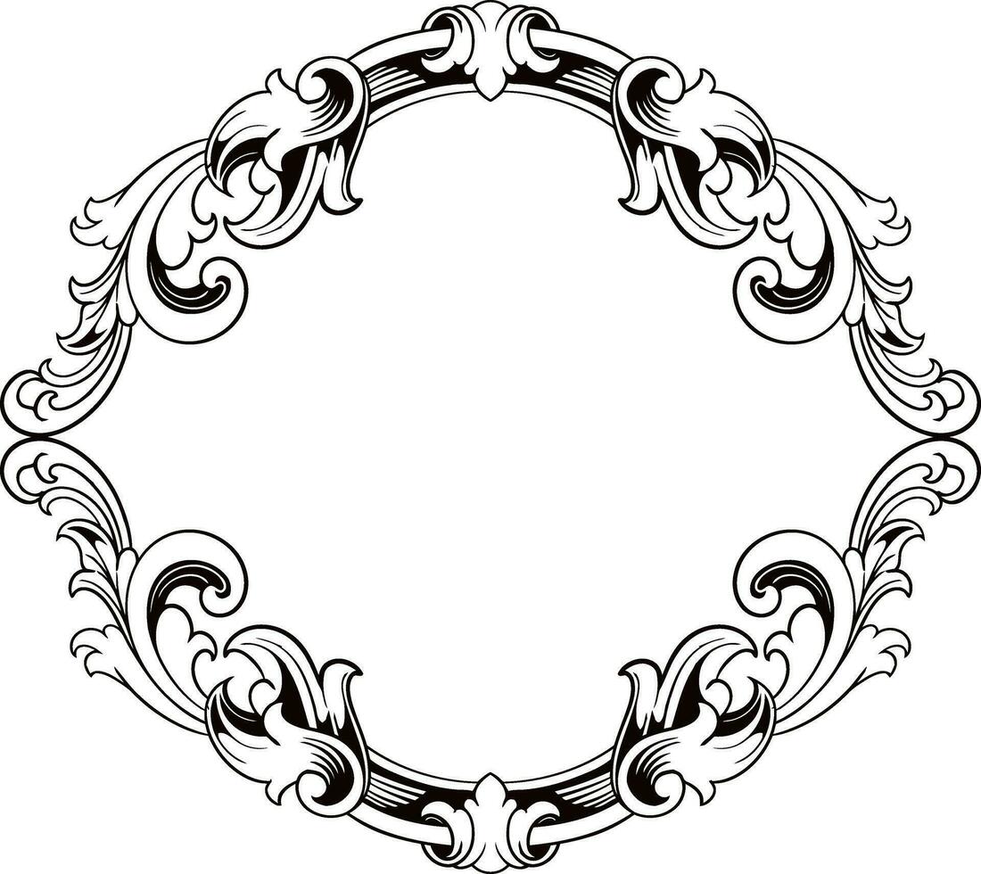 kader ornament wijnoogst klassiek element decoratie vector