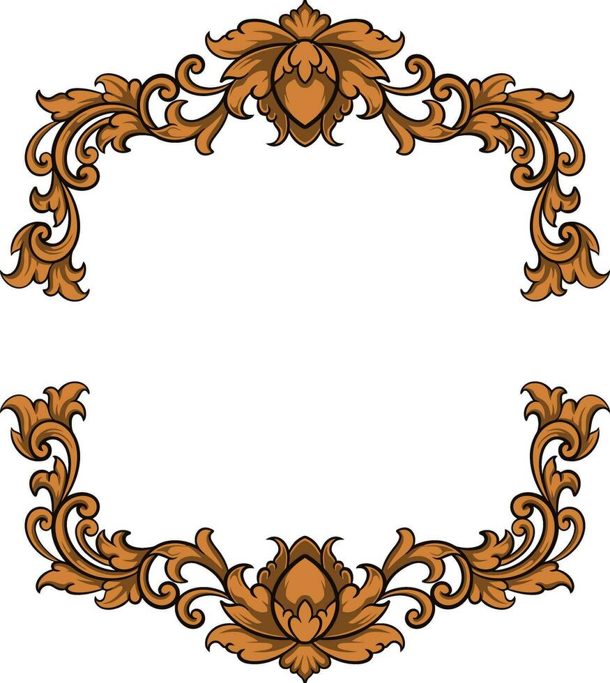 kader ornament wijnoogst klassiek element decoratie vector