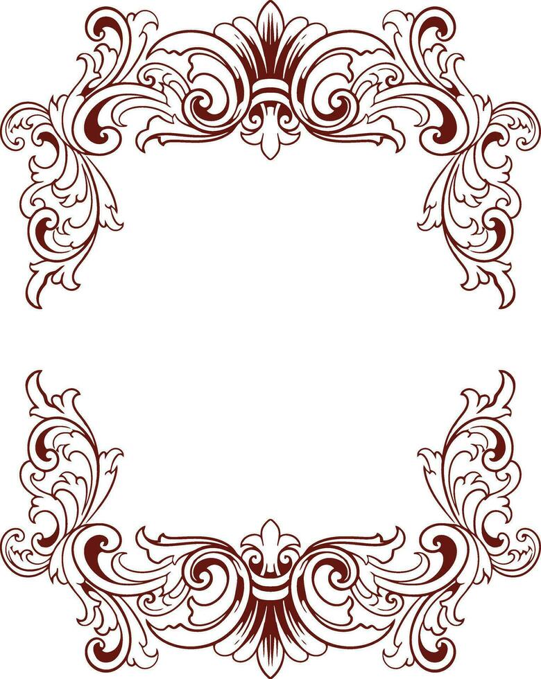 kader ornament wijnoogst klassiek element decoratie vector