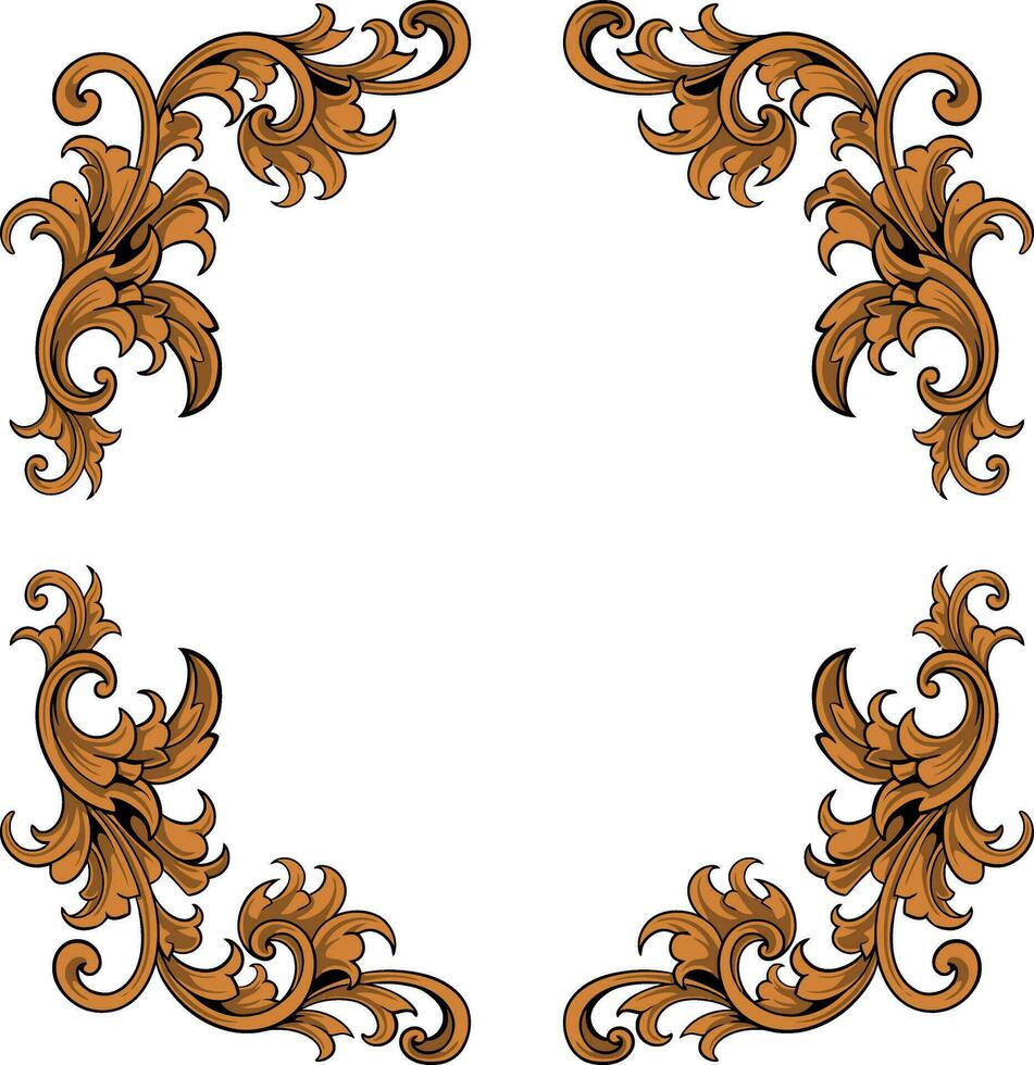 kader ornament wijnoogst klassiek element decoratie vector