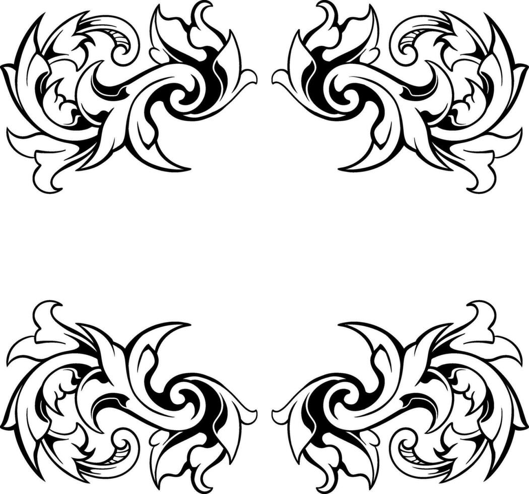 kader ornament wijnoogst klassiek element decoratie vector