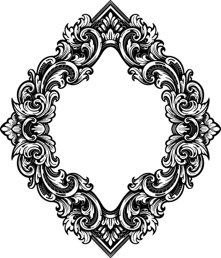 kader ornament wijnoogst klassiek element decoratie vector