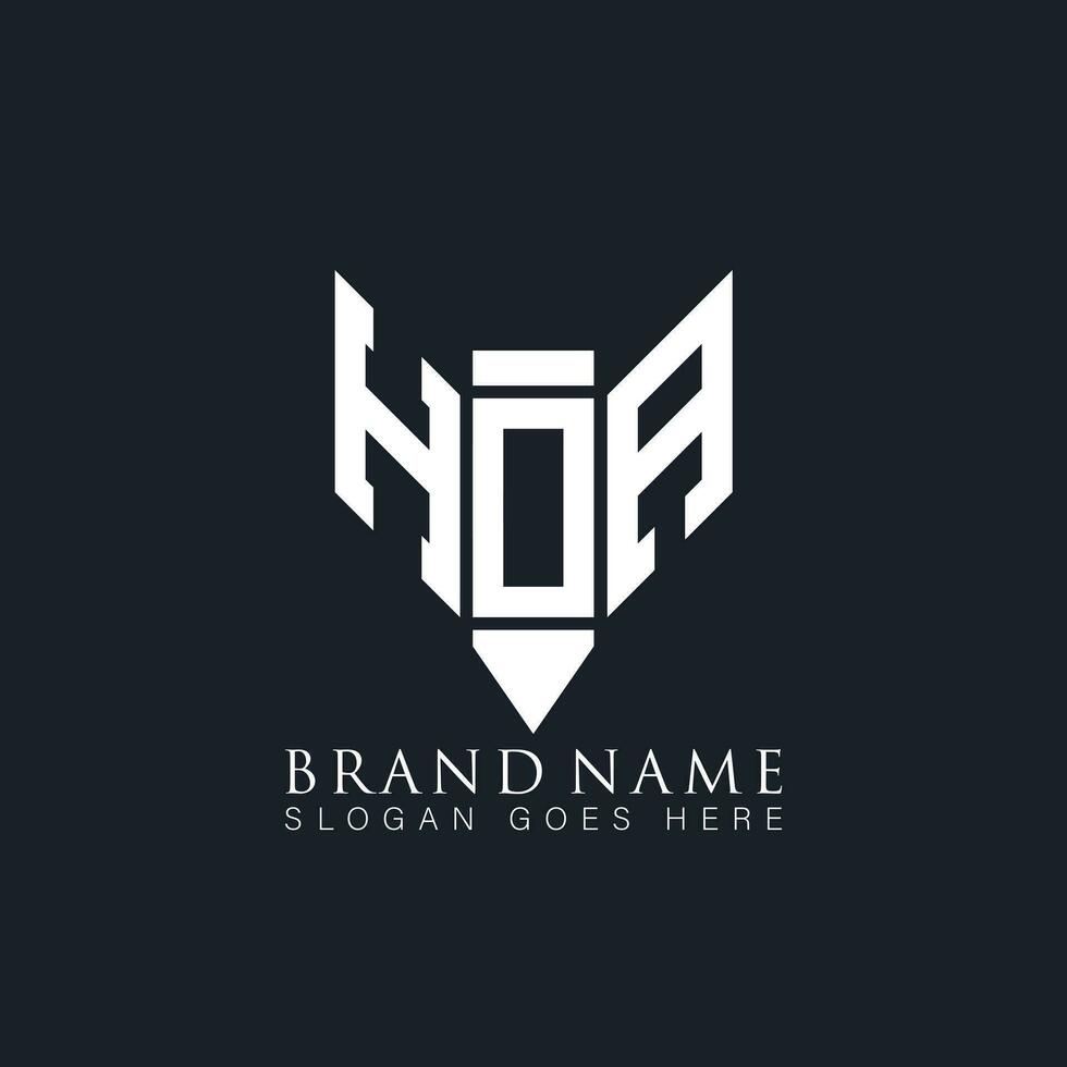 hoezo brief logo. hoezo creatief monogram initialen brief logo concept. hoezo uniek modern vlak abstract vector brief logo ontwerp.