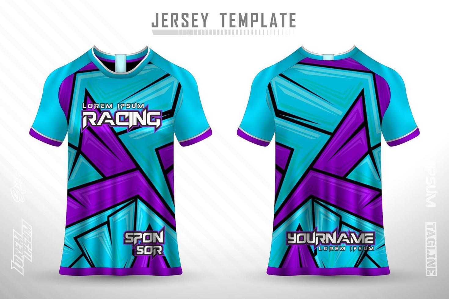 sport jersey en t-shirt sjabloon sport jersey ontwerp vector mockup.