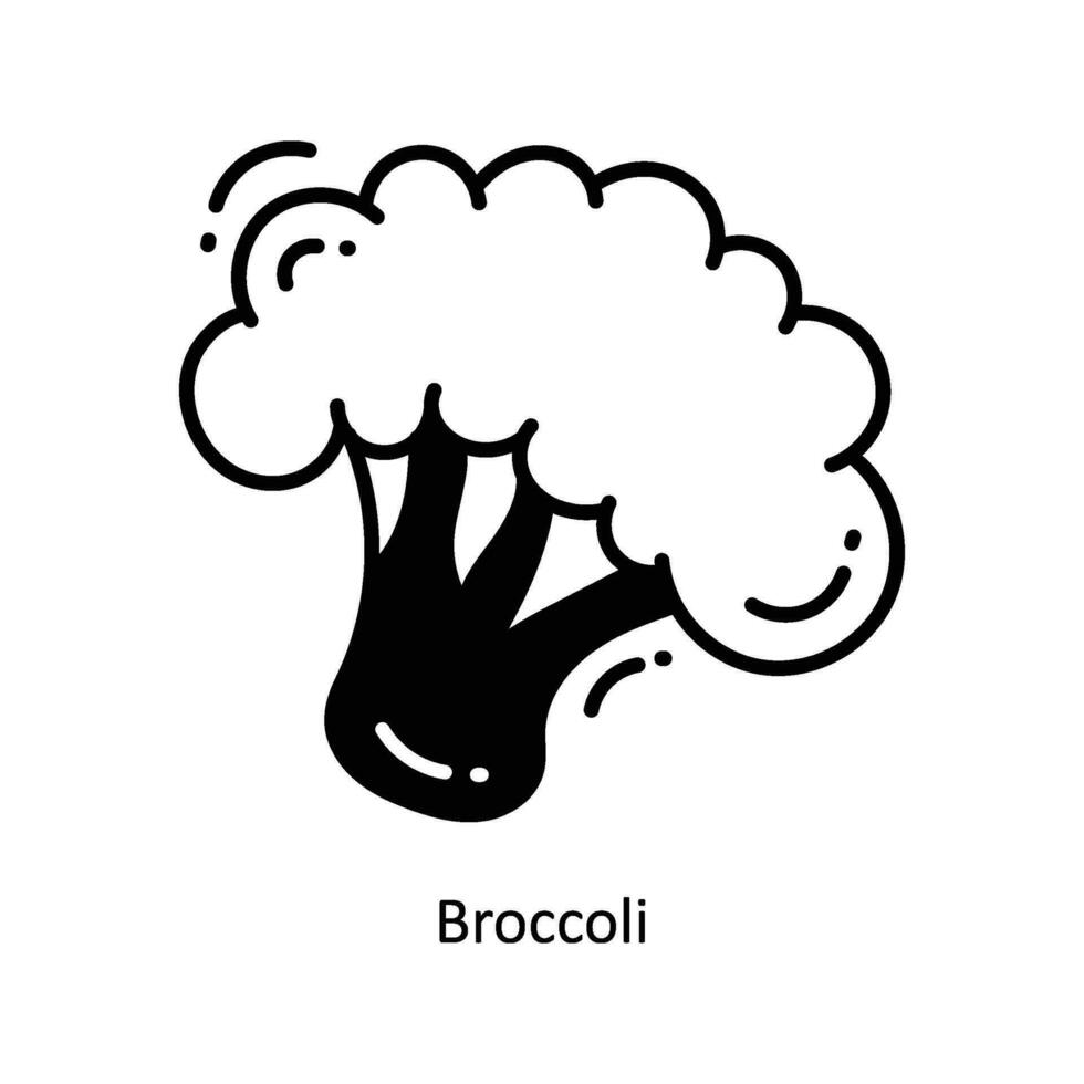 broccoli tekening icoon ontwerp illustratie. voedsel en drankjes symbool Aan wit achtergrond eps 10 het dossier vector