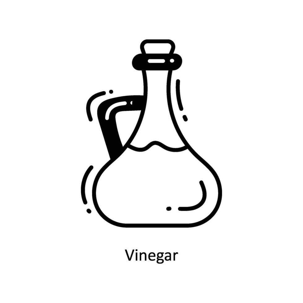 azijn tekening icoon ontwerp illustratie. voedsel en drankjes symbool Aan wit achtergrond eps 10 het dossier vector
