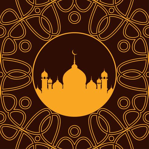Abstracte Eid Mubarak-achtergrond vector