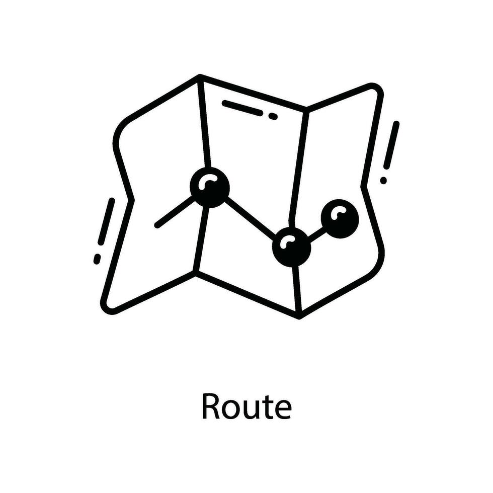 route tekening icoon ontwerp illustratie. reizen symbool Aan wit achtergrond eps 10 het dossier vector